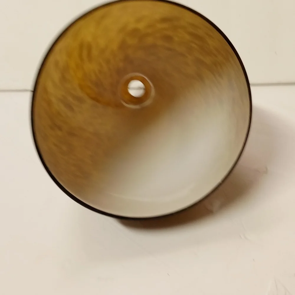 Amber Cloud Hand blown Glass Lamp Shed Bulb Cover, Bronze Leopard Replacement